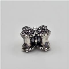 Pandora S925 ALE Sterling Silver Dazzling Pink CZ Butterfly Charm 797882NCCMX